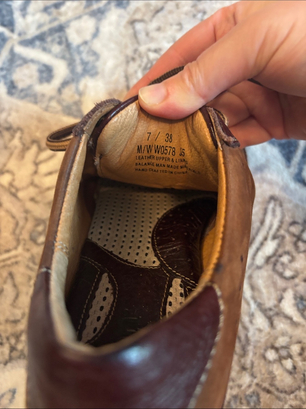 Born Two-Tone Brown Leather Sneakers - Picture 9 of 9